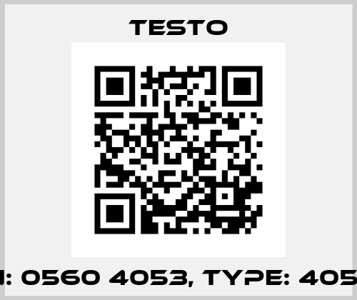 P/N: 0560 4053, Type: 405-V1 Testo