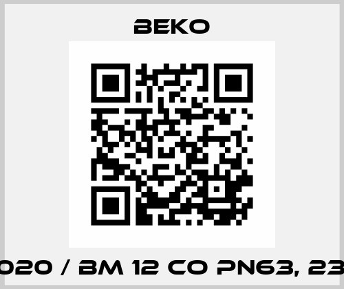 2000020 / BM 12 CO PN63, 230VAC Beko