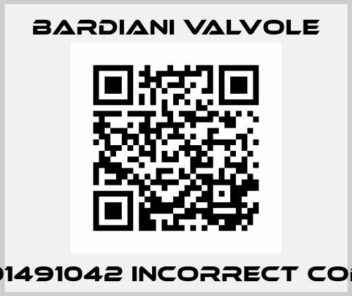 801491042 incorrect code Bardiani Valvole