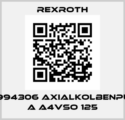 R910994306 AXIALKOLBENPUMPE A A4VSO 125 Rexroth