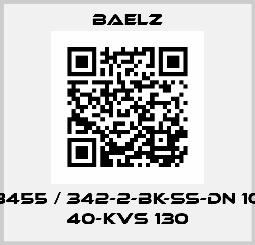 342-3455 / 342-2-BK-SS-DN 100-PN 40-Kvs 130 Baelz