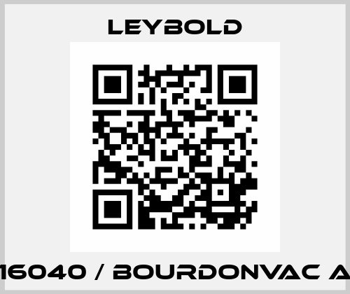 16040 / BOURDONVAC A Leybold