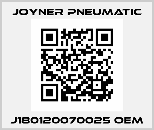 J180120070025 OEM Joyner Pneumatic