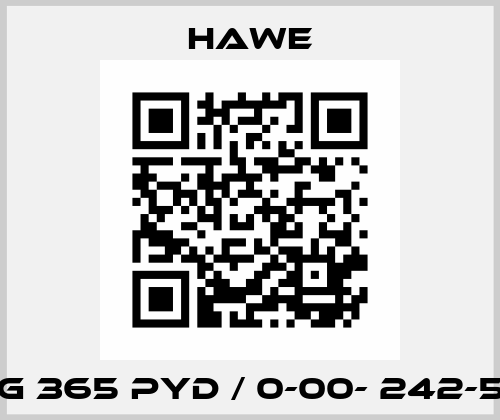 DG 365 PYD / 0-00- 242-55 Hawe