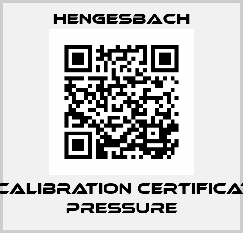Z calibration certificate pressure Hengesbach