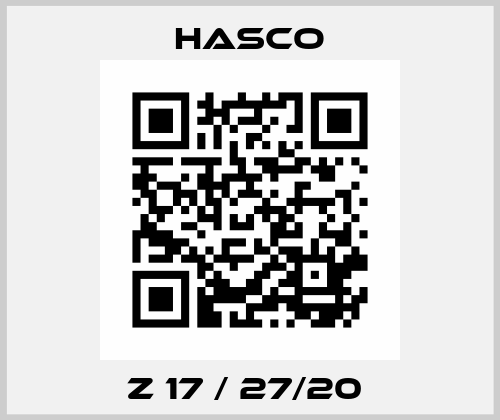 Z 17 / 27/20  Hasco