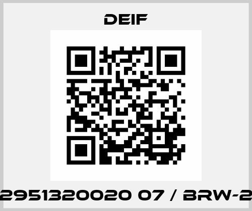 2951320020 07 / BRW-2 Deif