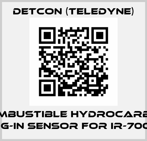 COMBUSTIBLE HYDROCARBON PLUG-IN SENSOR FOR IR-700-CH Detcon (Teledyne)
