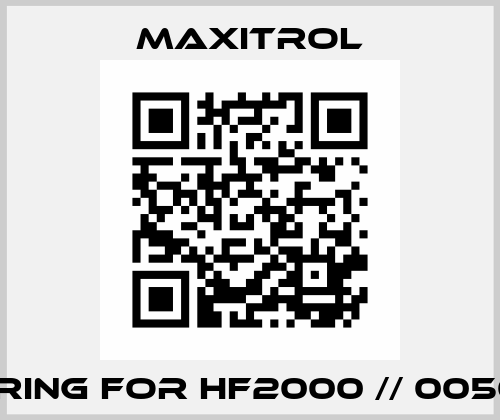 O-Ring for HF2000 // 00504 Maxitrol