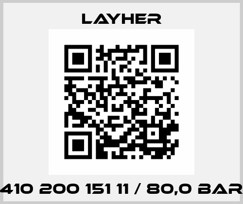 410 200 151 11 / 80,0 bar Layher
