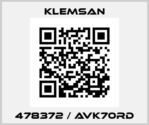 478372 / AVK70RD Klemsan