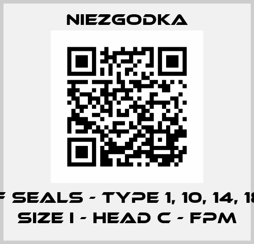 Set of seals - Type 1, 10, 14, 18, 140 - size I - Head C - FPM Niezgodka