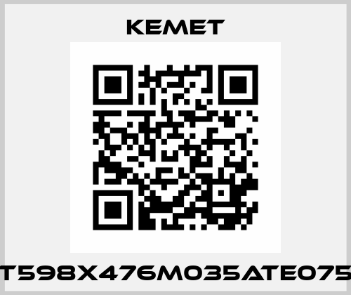 T598X476M035ATE075 Kemet