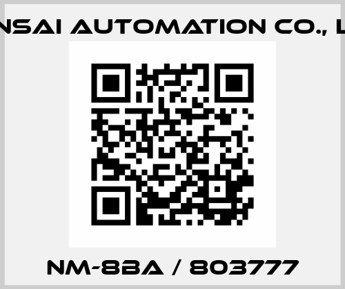 NM-8BA / 803777 KANSAI Automation Co., Ltd.