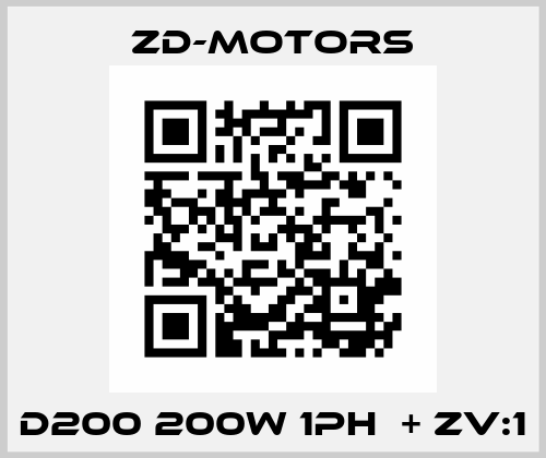 D200 200w 1ph  + ZV:1 ZD-Motors