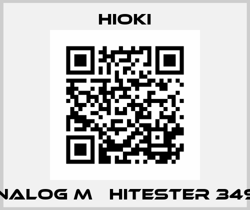 ANALOG MΩ HiTESTER 3490 Hioki