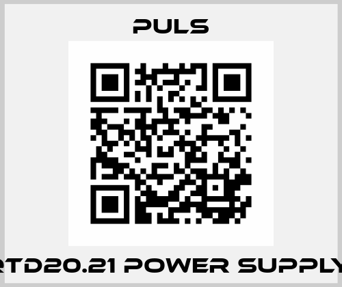 QTD20.21 Power Supply  Puls