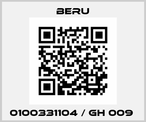0100331104 / GH 009  Beru