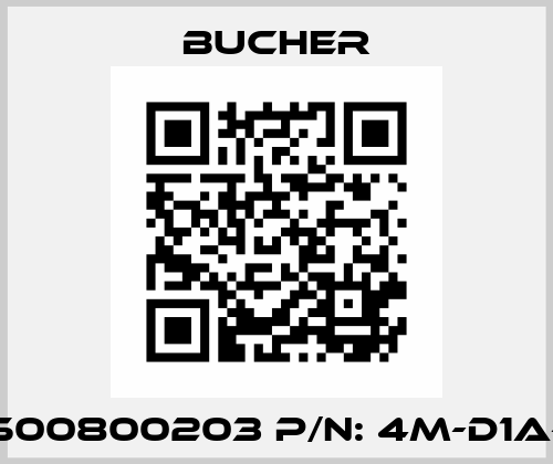 500500800203 P/N: 4M-D1A-16-S Bucher
