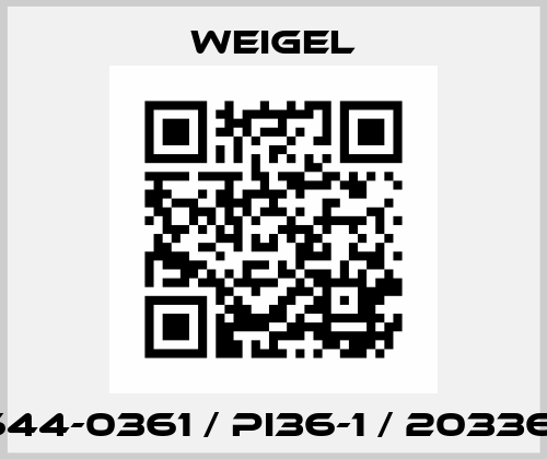644-0361 / PI36-1 / 203361 Weigel