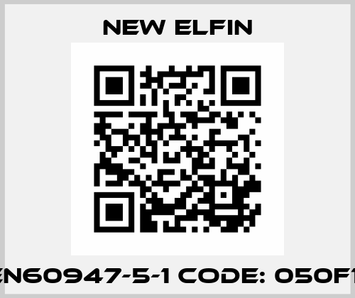 EN60947-5-1 code: 050F11 New Elfin