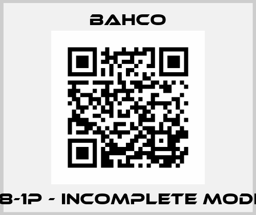 168-1P - incomplete model Bahco