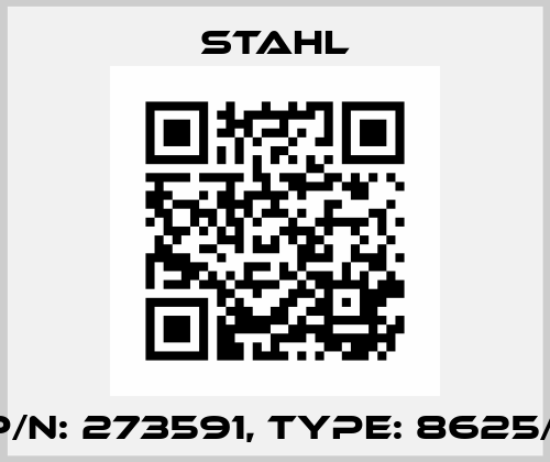 P/N: 273591, Type: 8625/1 Stahl
