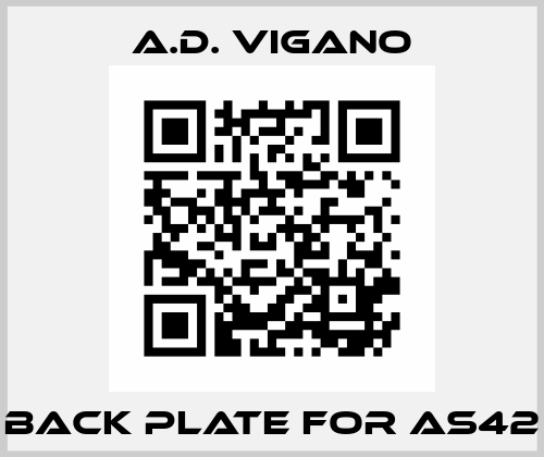 BACK PLATE FOR AS42 A.D. VIGANO