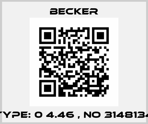 type: 0 4.46 , No 3148134 Becker