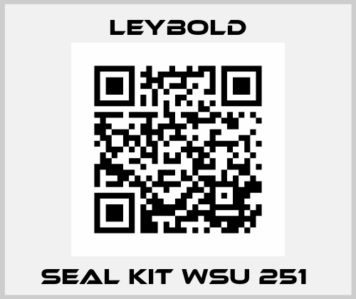 Seal Kit WSU 251  Leybold