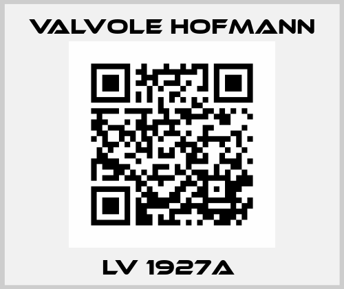 LV 1927A  Valvole Hofmann