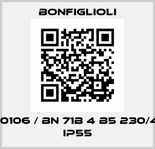 830720106 / BN 71B 4 B5 230/400-50 IP55 Bonfiglioli