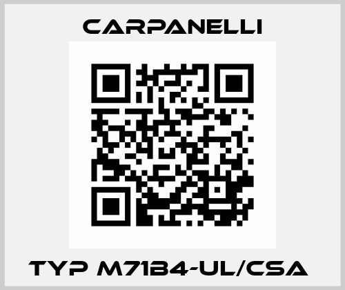 Typ M71b4-UL/CSA  Carpanelli