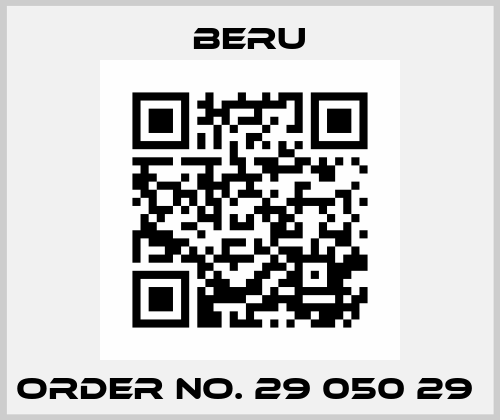 Order No. 29 050 29  Beru