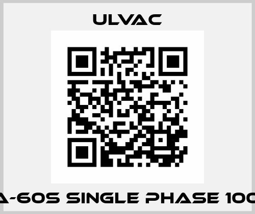 DA-60S Single phase 100V ULVAC