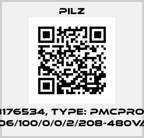 p/n: 8176534, Type: PMCprotego D.06/100/0/0/2/208-480VAC Pilz
