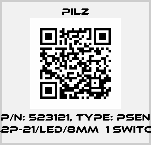 p/n: 523121, Type: PSEN 2.2p-21/LED/8mm  1 switch Pilz