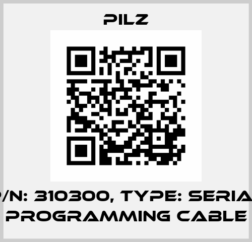 p/n: 310300, Type: Serial programming cable Pilz