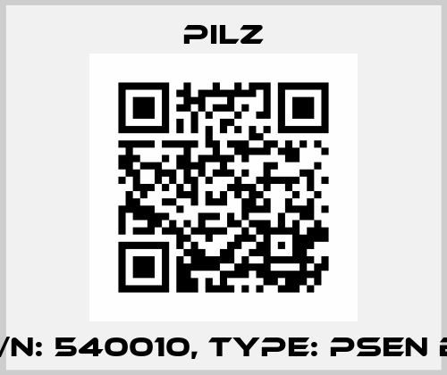 p/n: 540010, Type: PSEN b1 Pilz