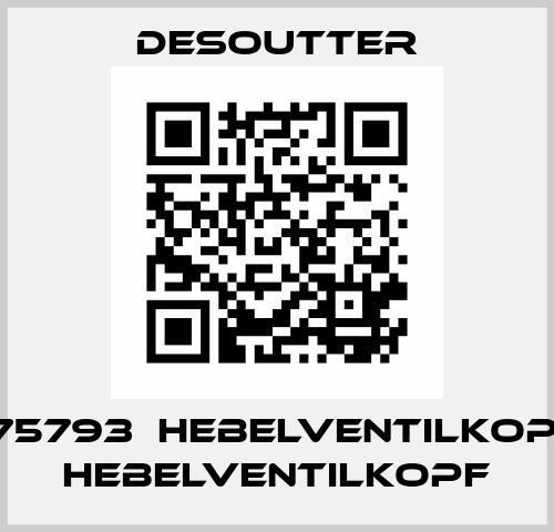 275793  HEBELVENTILKOPF  HEBELVENTILKOPF Desoutter